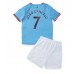 Cheap Manchester City Joao Cancelo #7 Home Football Kit Children 2022-23 Short Sleeve (+ pants)